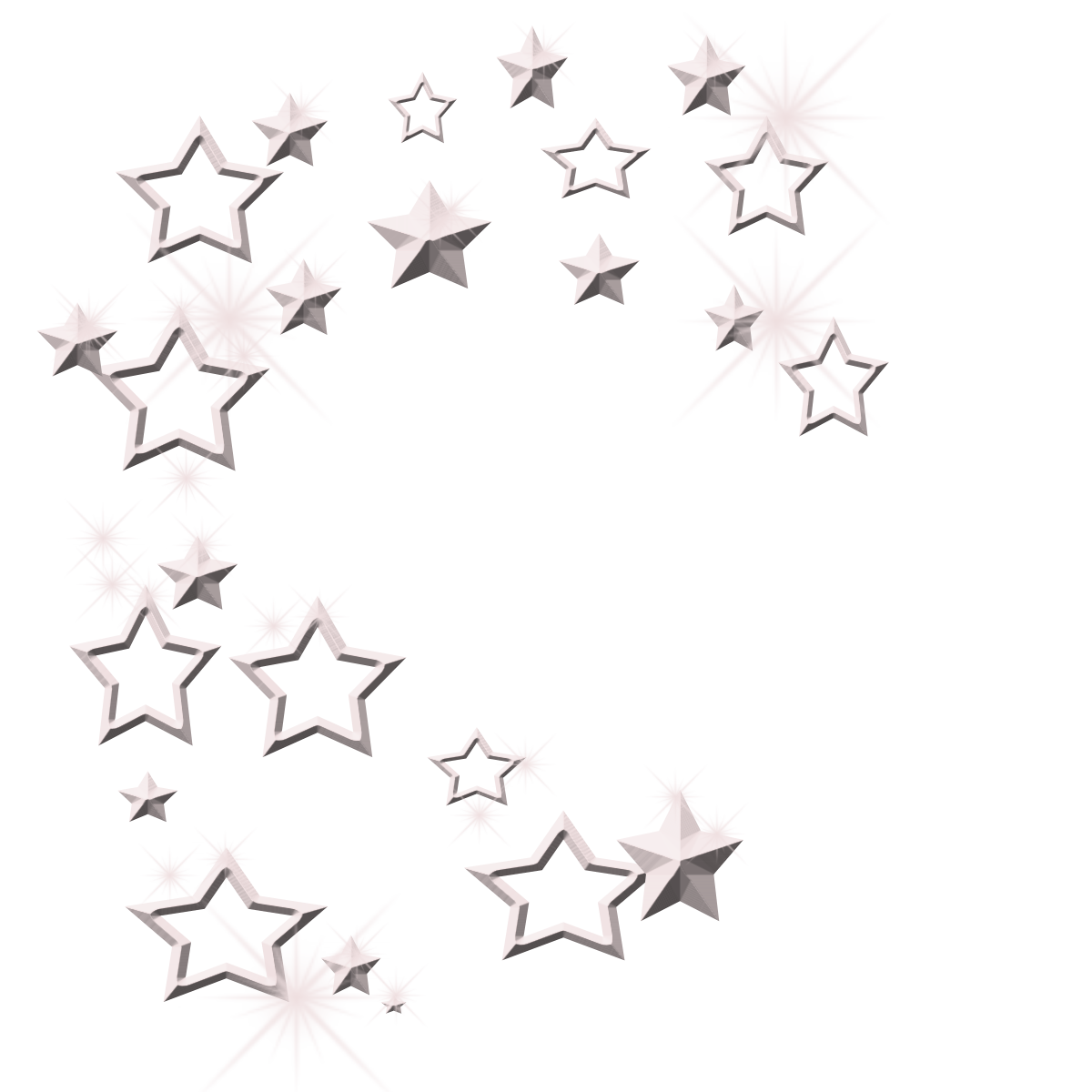 Мелкие звездочки на прозрачном фоне