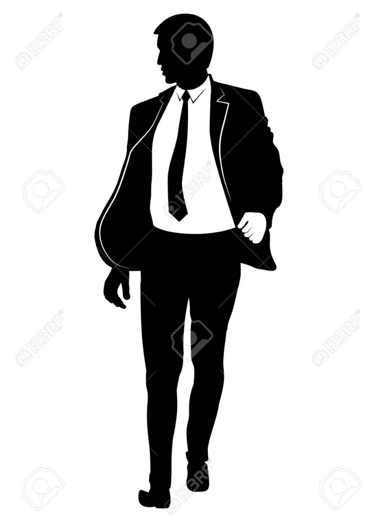 Силуэт человека в костюме