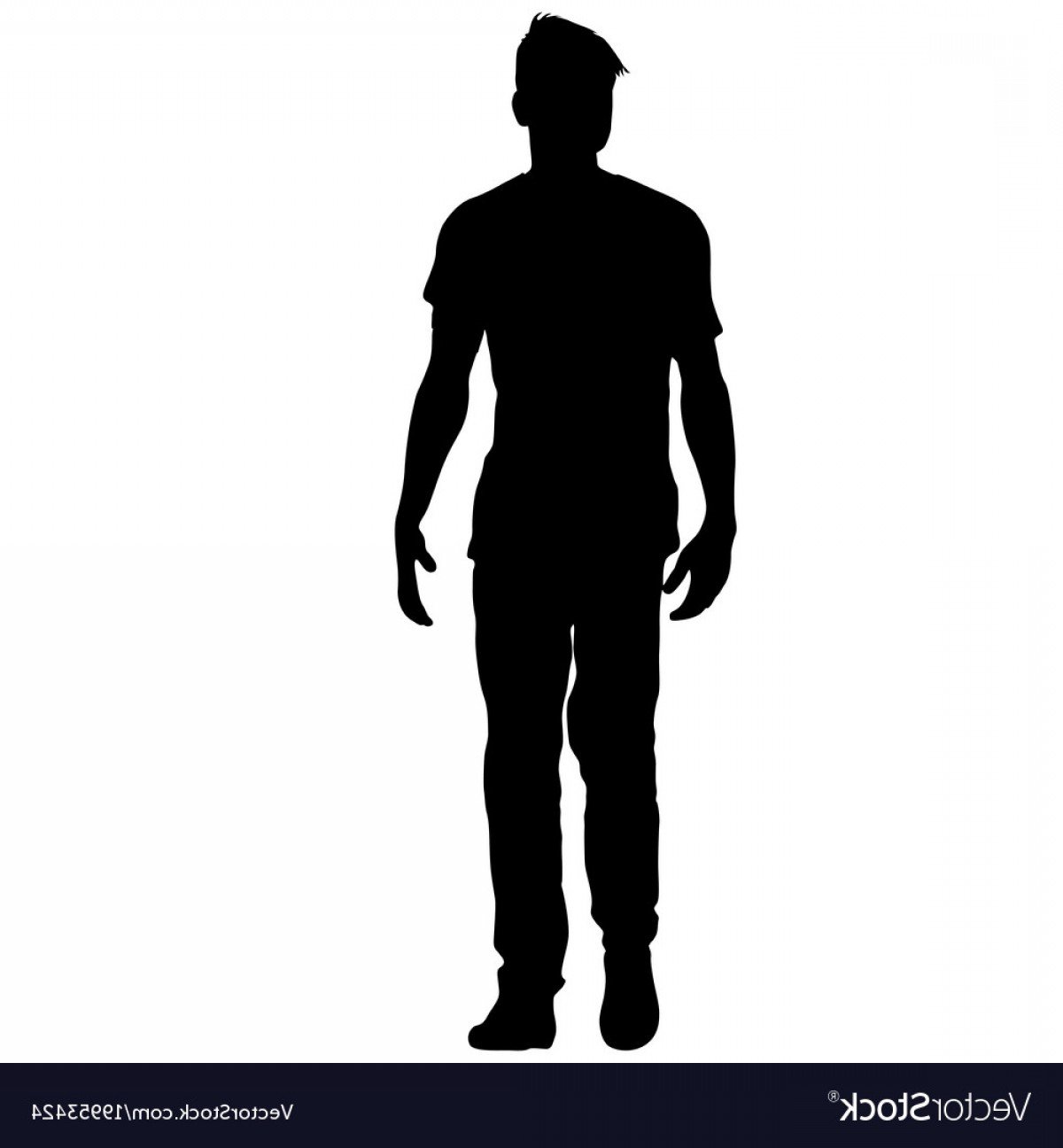 Силуэт стройного мужчины