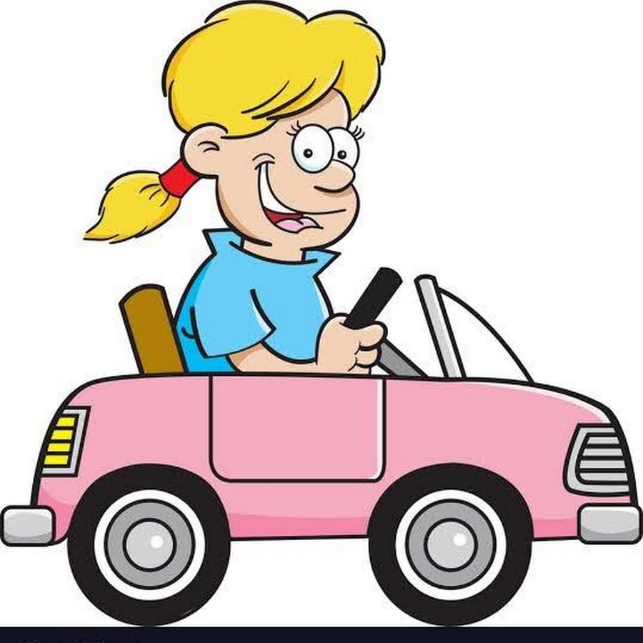 Мультяшная машинка девочка