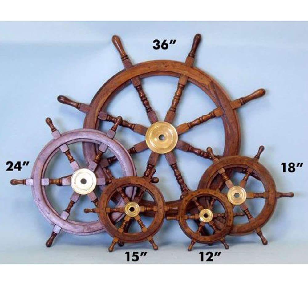 Деревянное штурвальное колесо