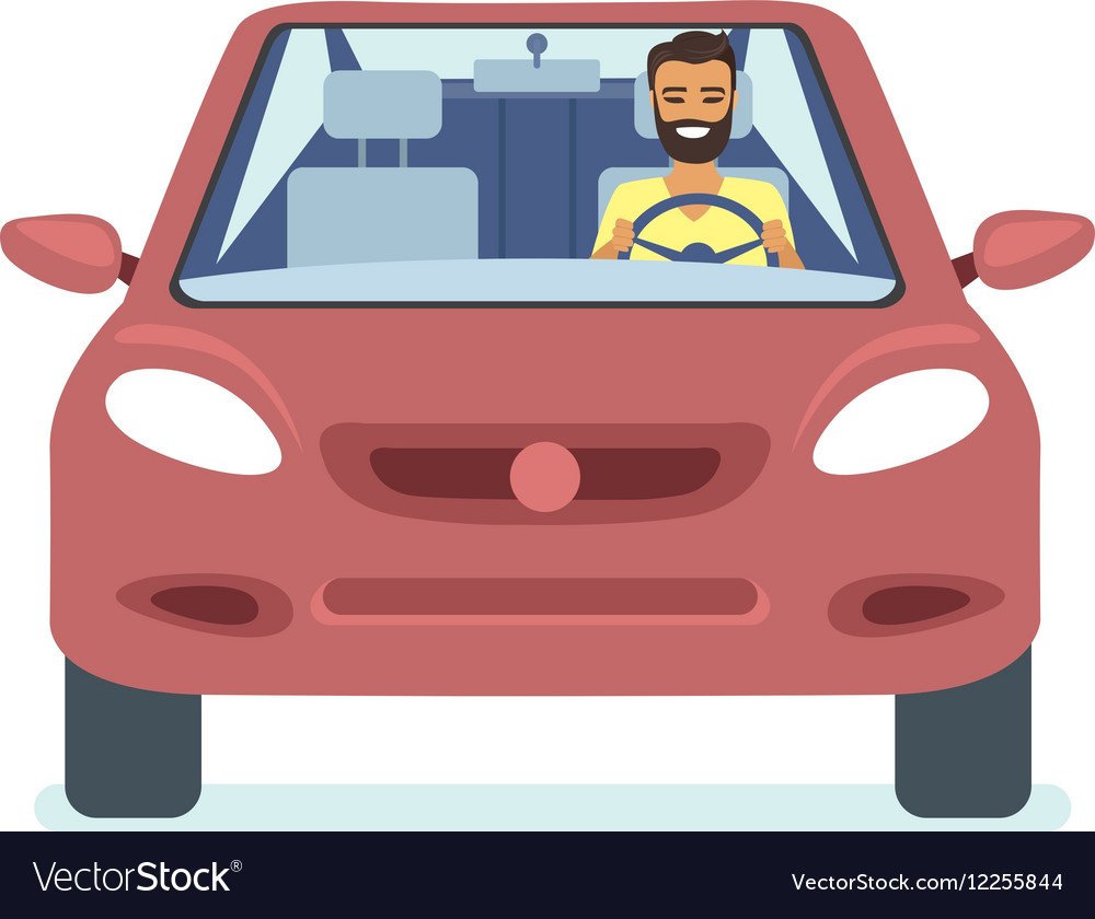 Флэт иллюстрация ребенок за рулем