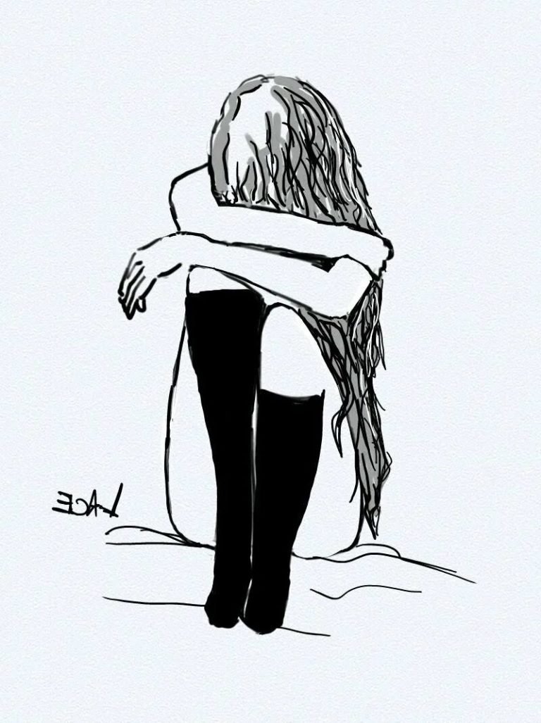 Рисунки для срисовки грустные