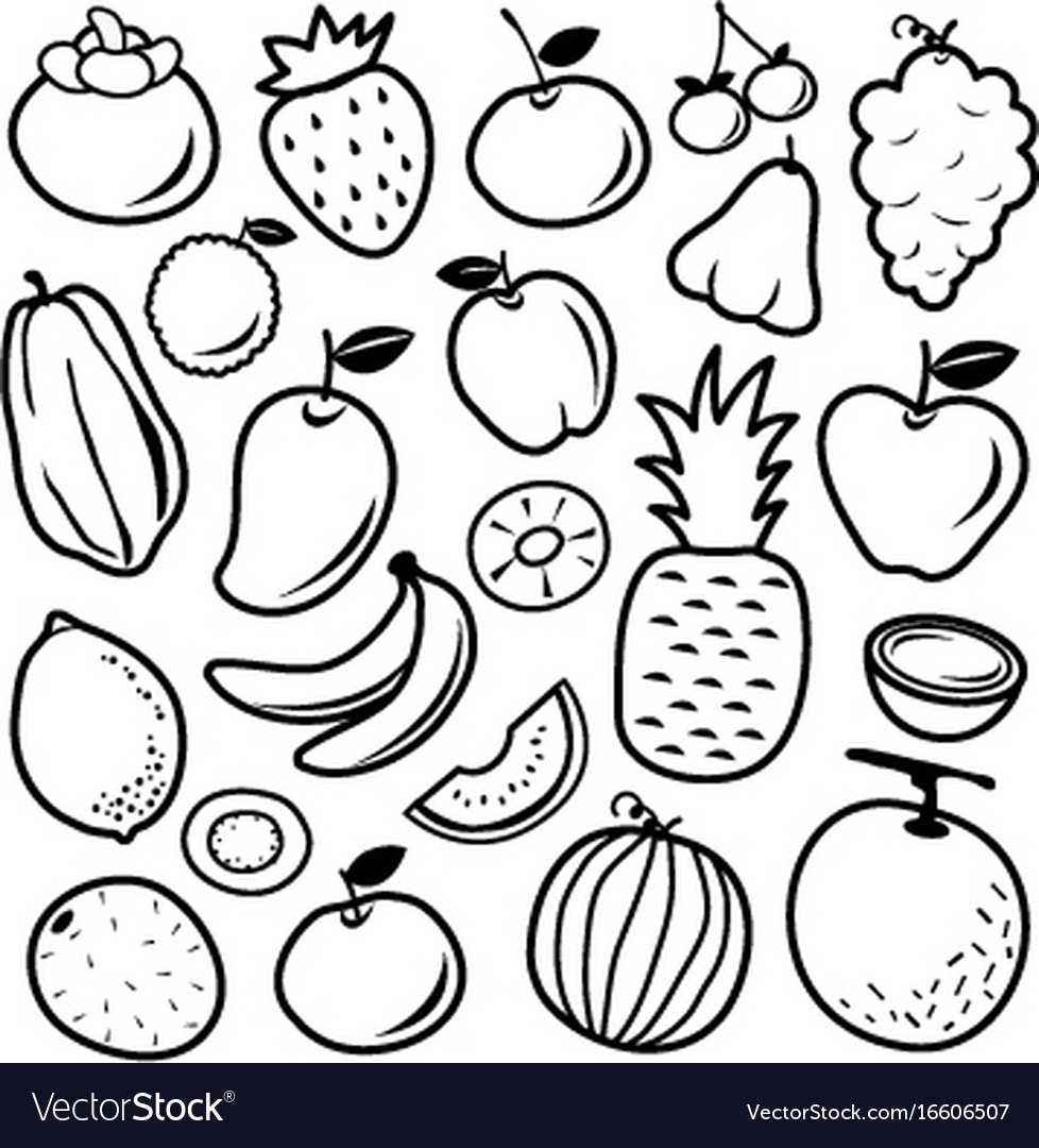 Раскраска витамины в овощах и фруктах