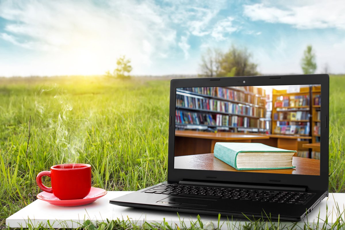 Ноутбук на природе