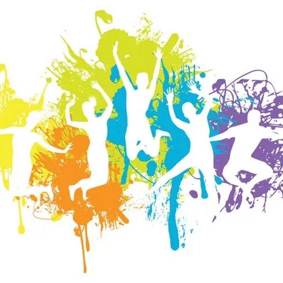 Абстракция молодежь на прозрачном фоне