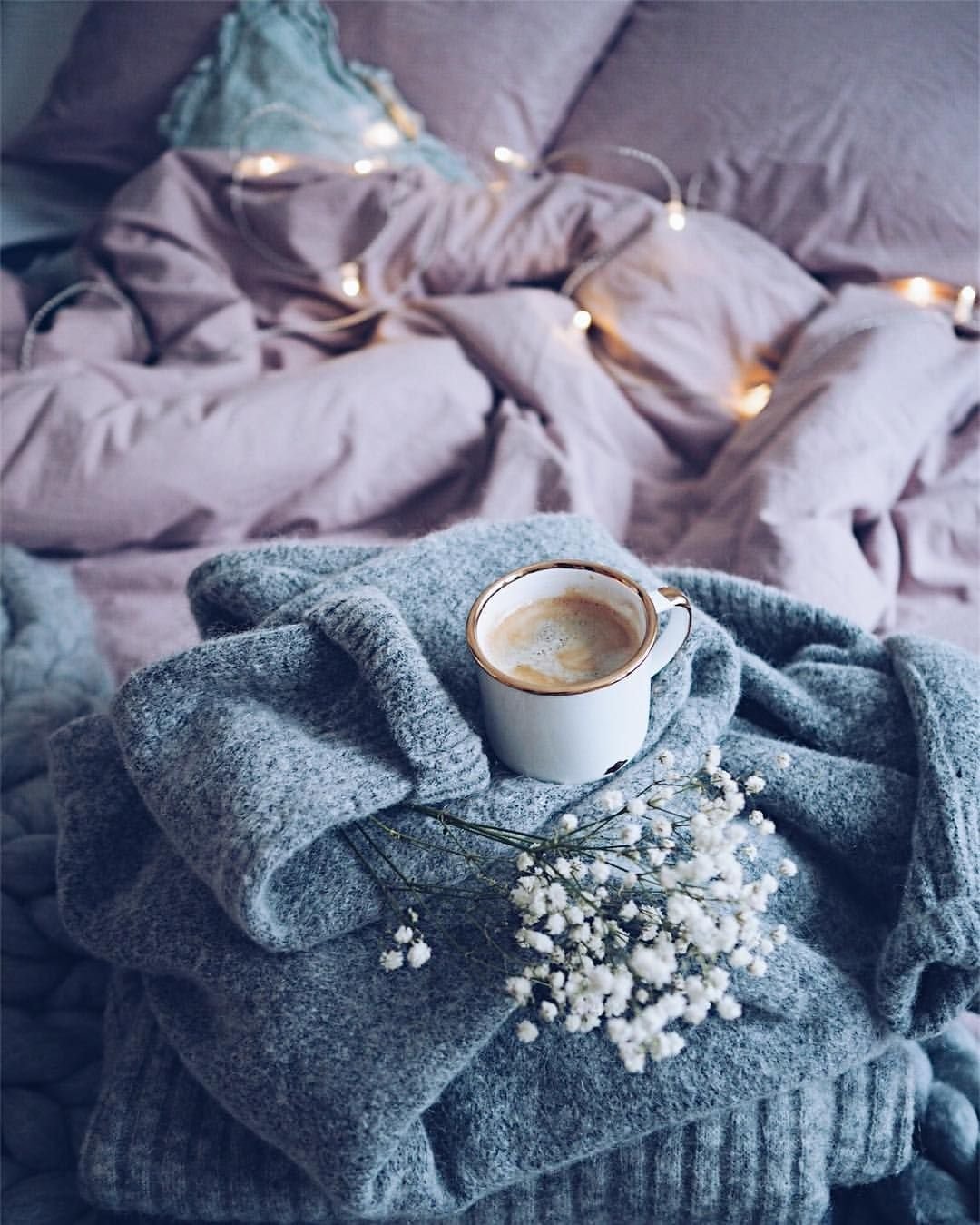 Зима плед чай