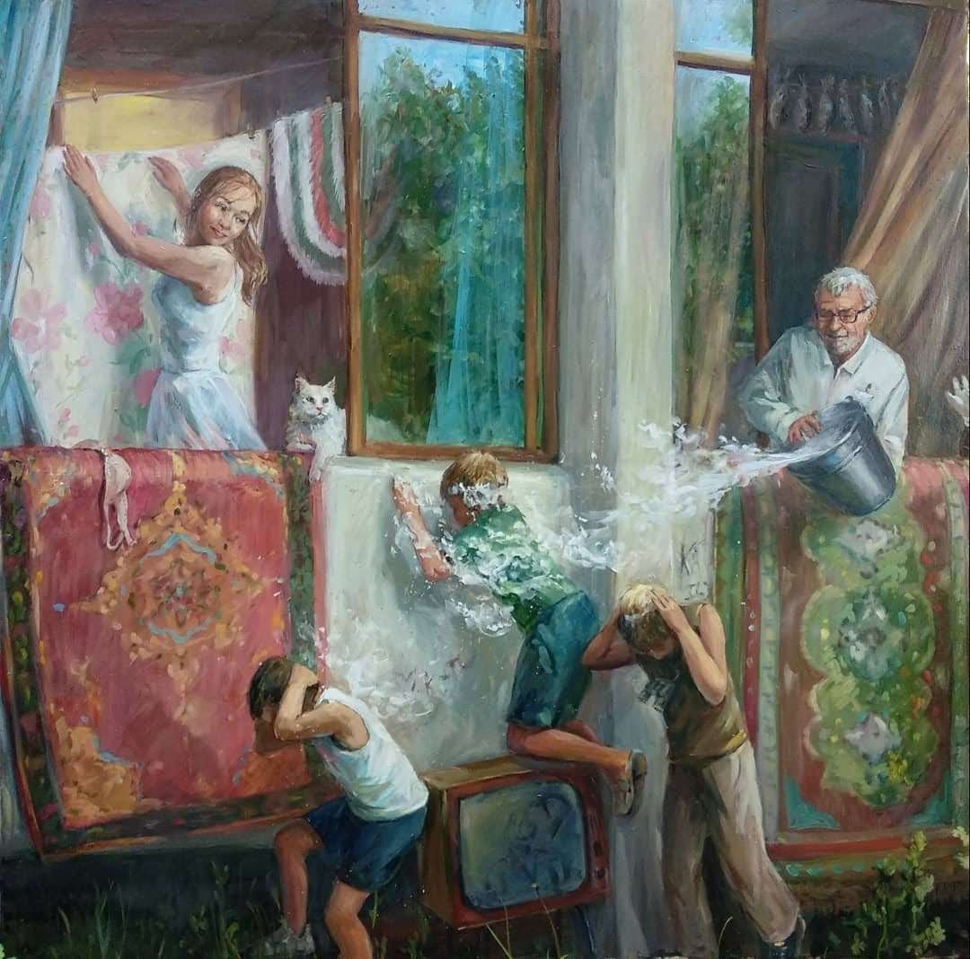 Детство художник Настасья Чудакова