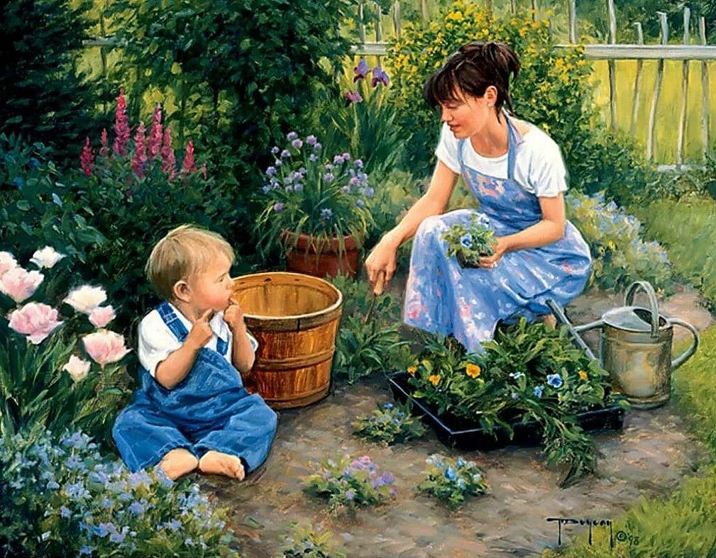 Картины Роберта Дункана деревня лето