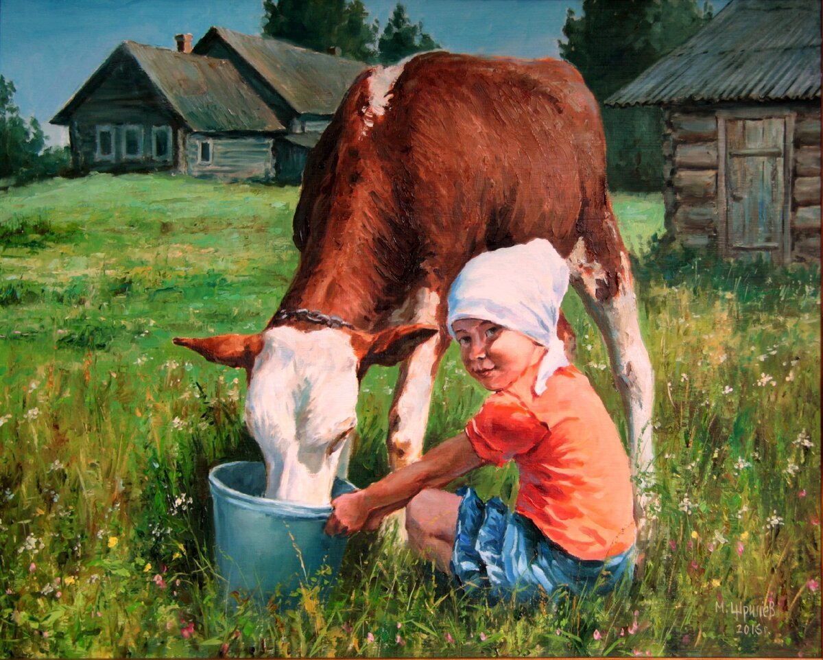 Художник Михаил Щрилёв. Деревенское детство.