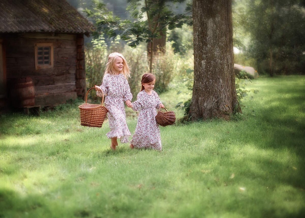 Детская фотосессия в деревне