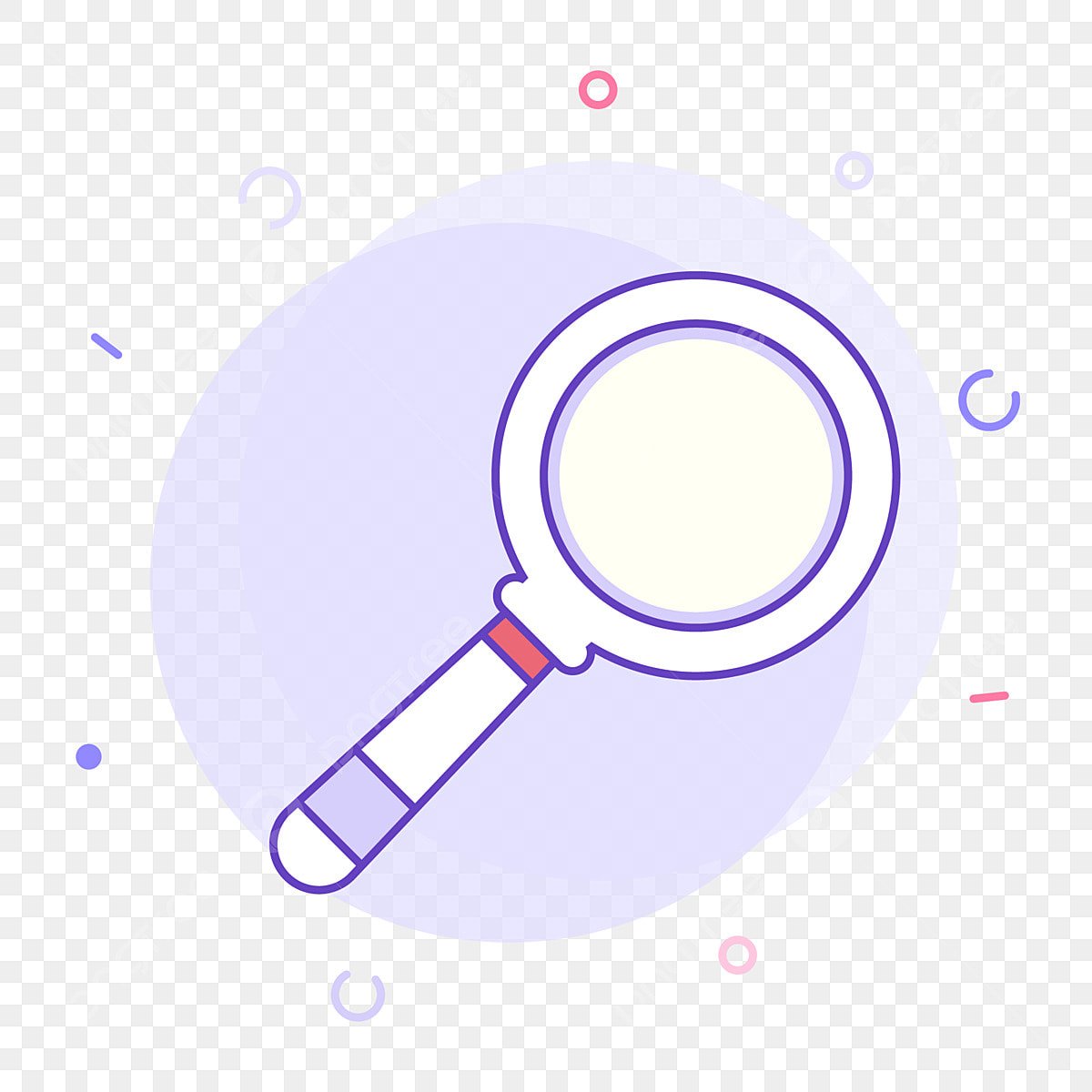 Эмблема лупы с вирусами чб