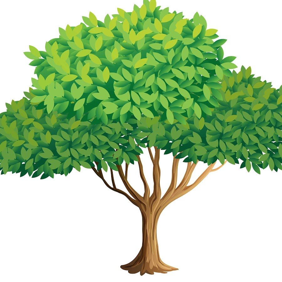 Деревья и кустарники мультяшные