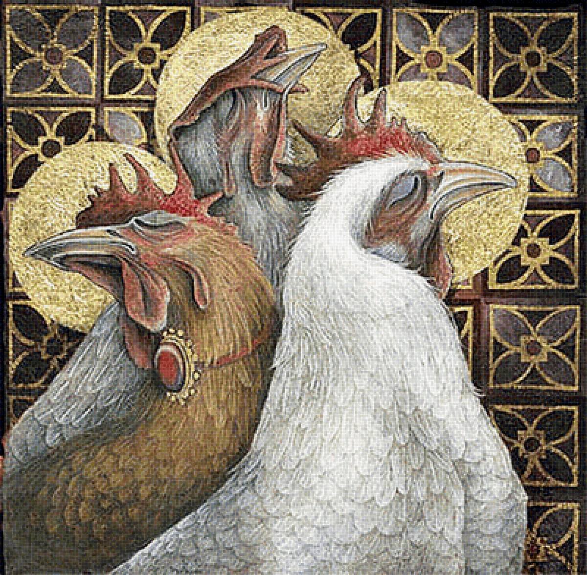 Петух средневековые иллюстрации