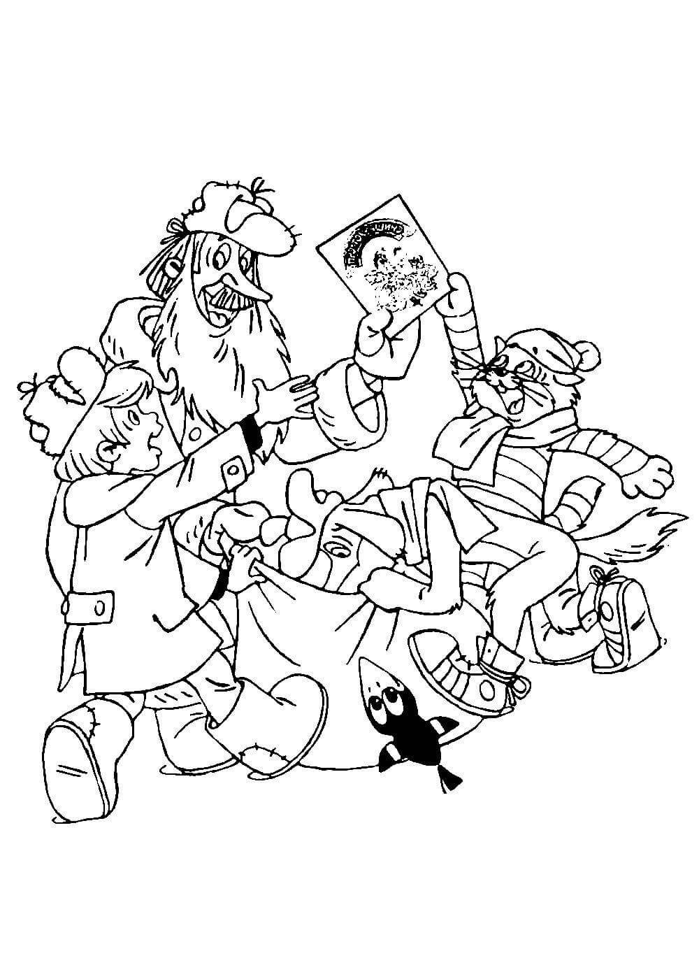 Раскраска "ну, погоди!"