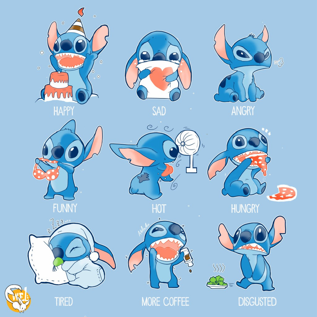 Стич и Энджел Стикеры