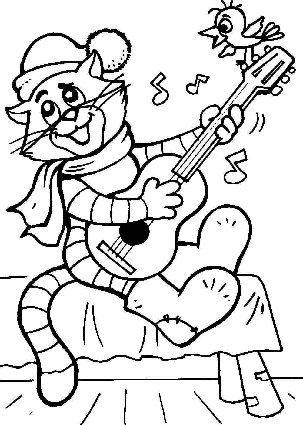 Раскраска Простоквашино Матроскин