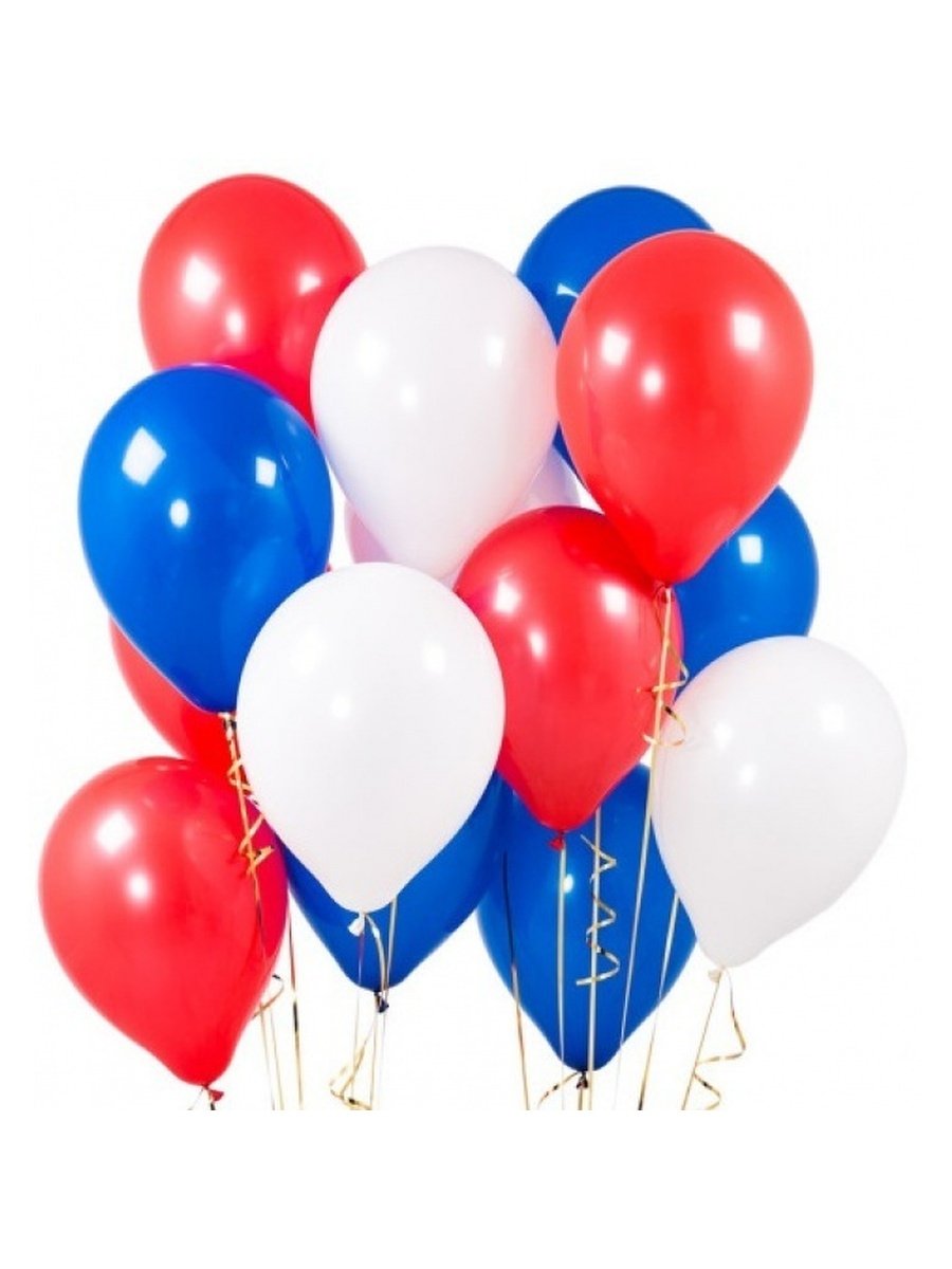 Шары белый синий красный
