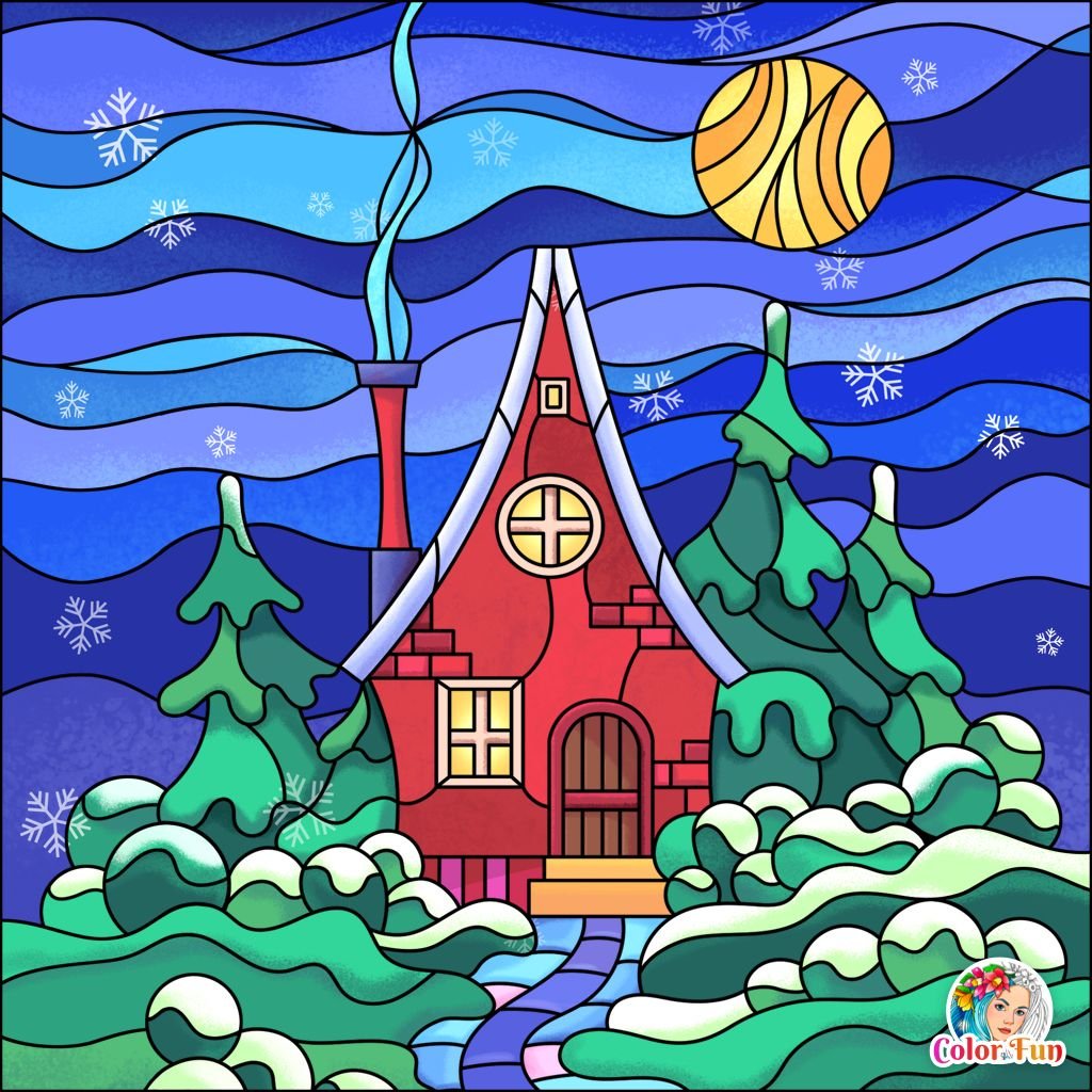 Витраж новый год