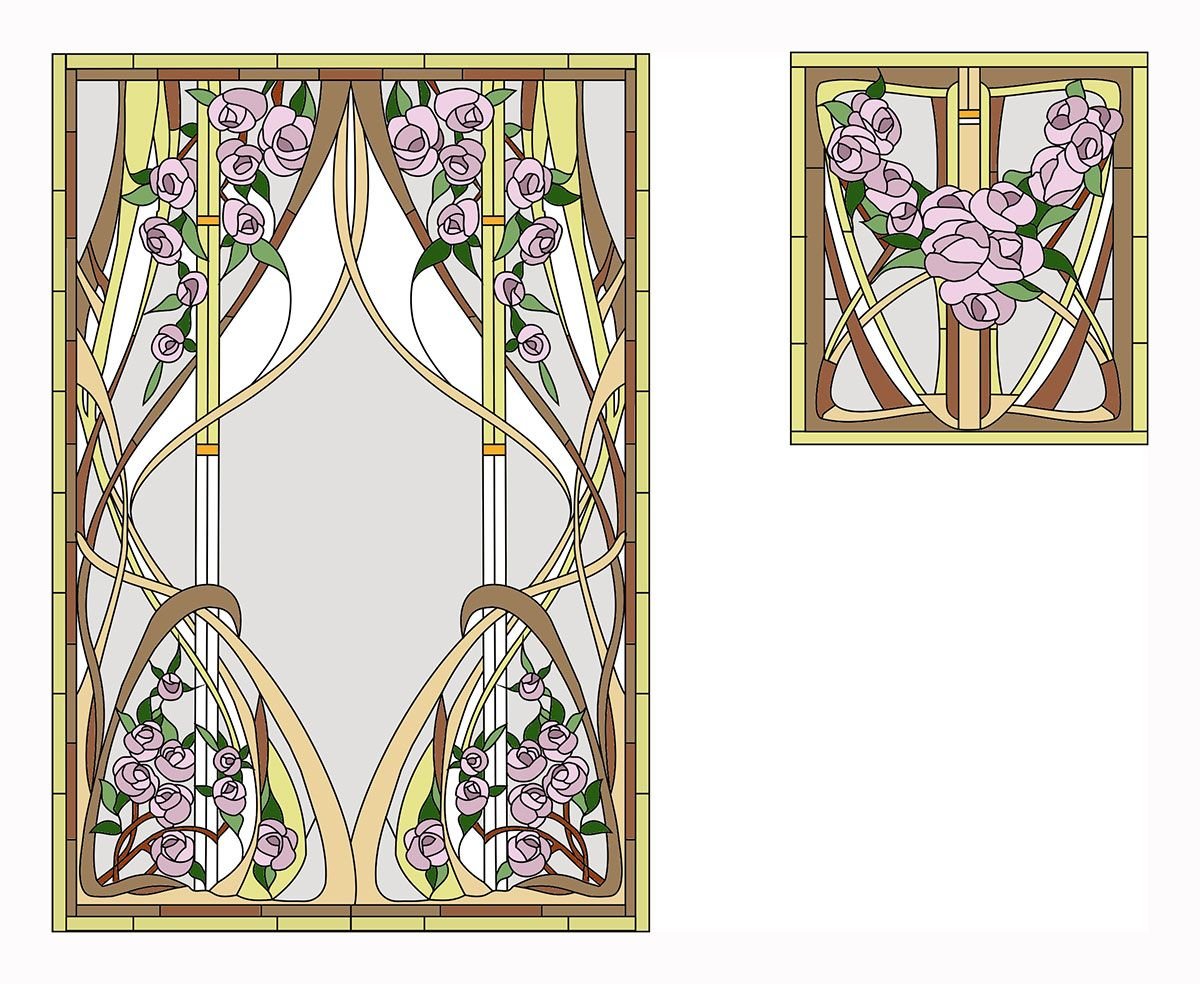 Ар-нуво стиль витраж