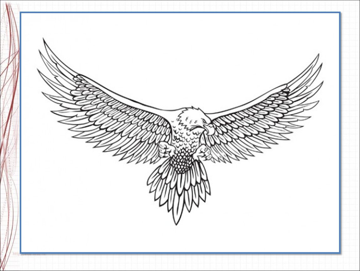 Мультяшный Орел в полете