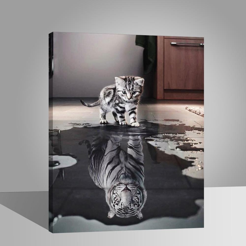 Тигр акварель