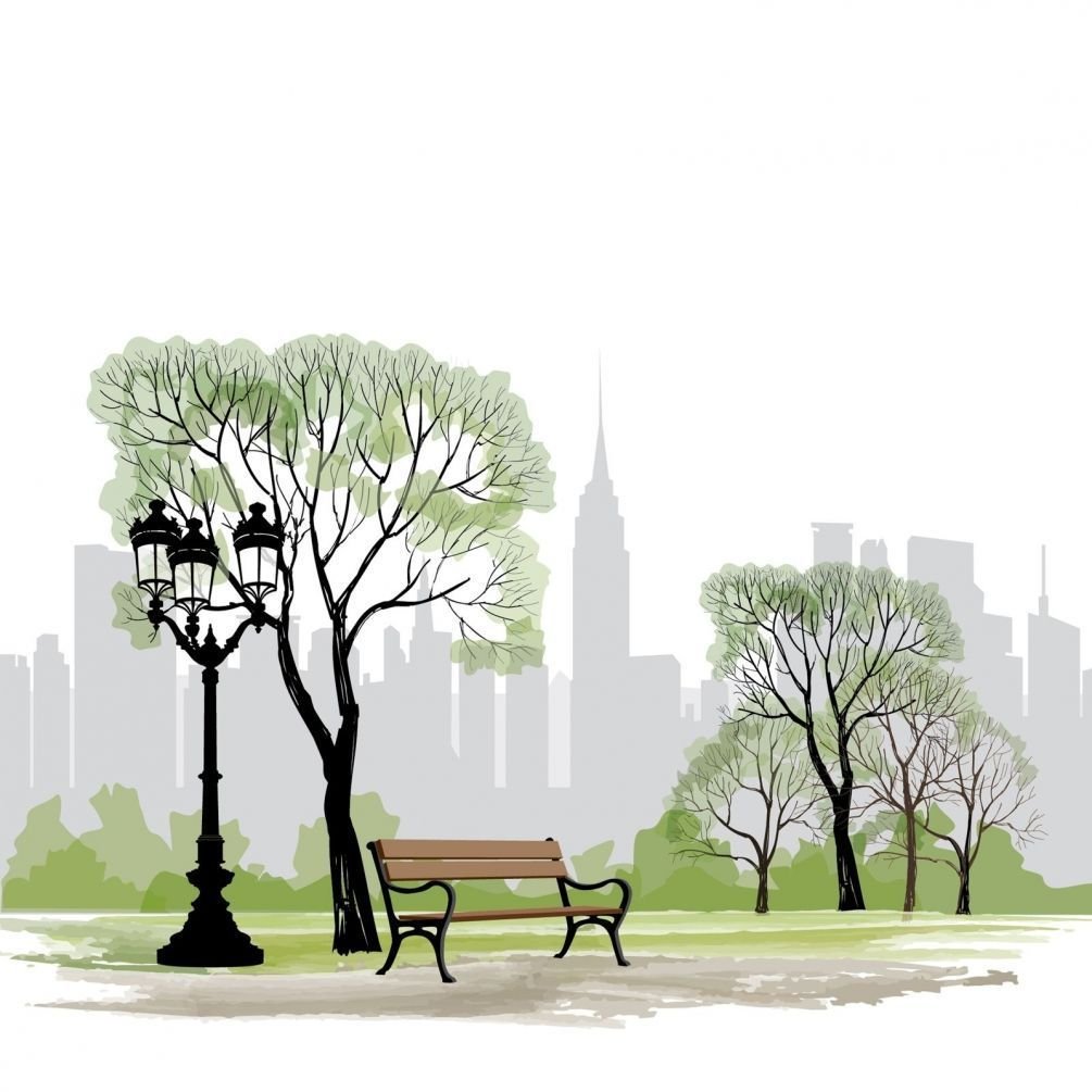 Лес дорога векторные