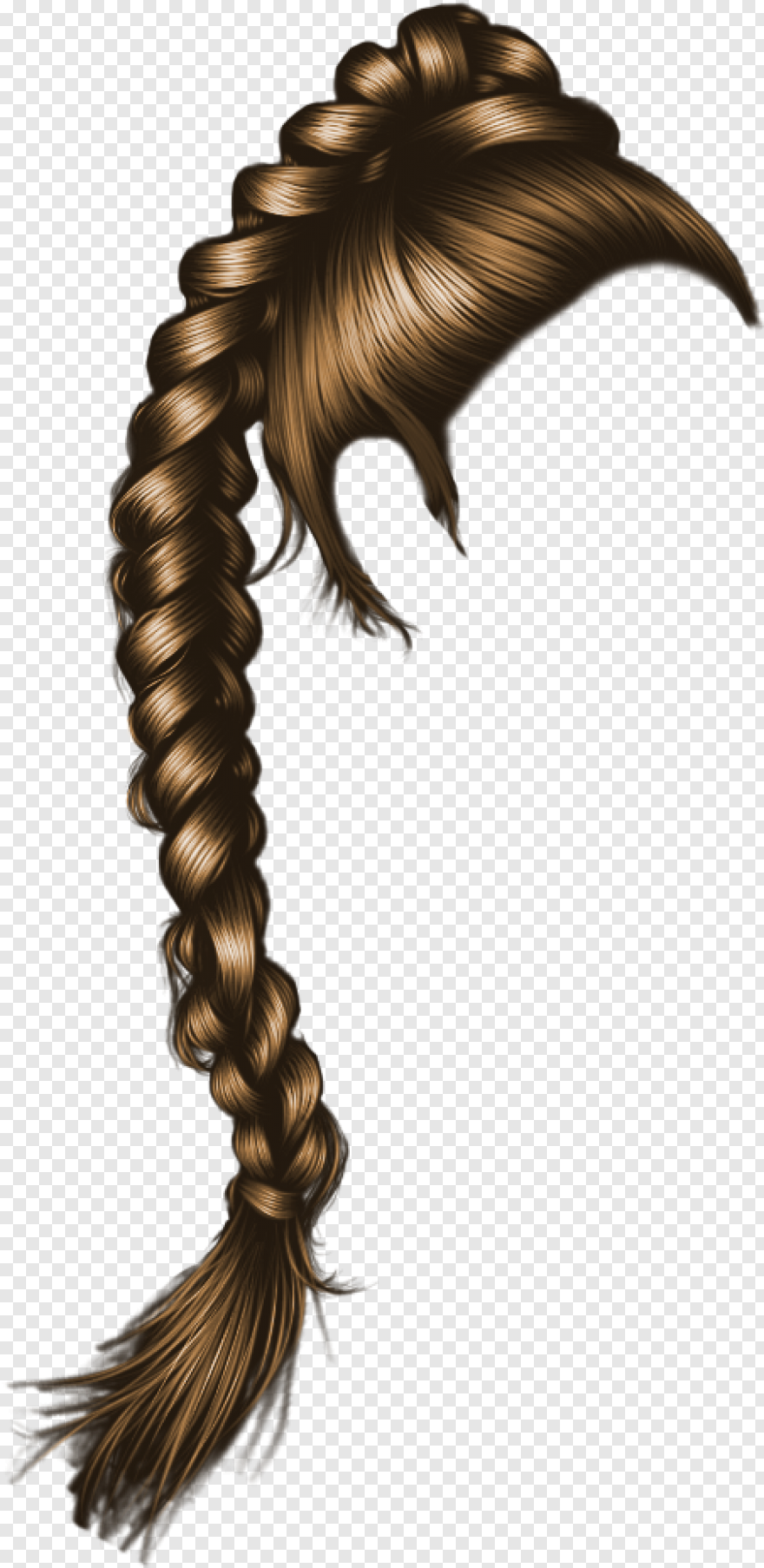 Косичка на белом фоне