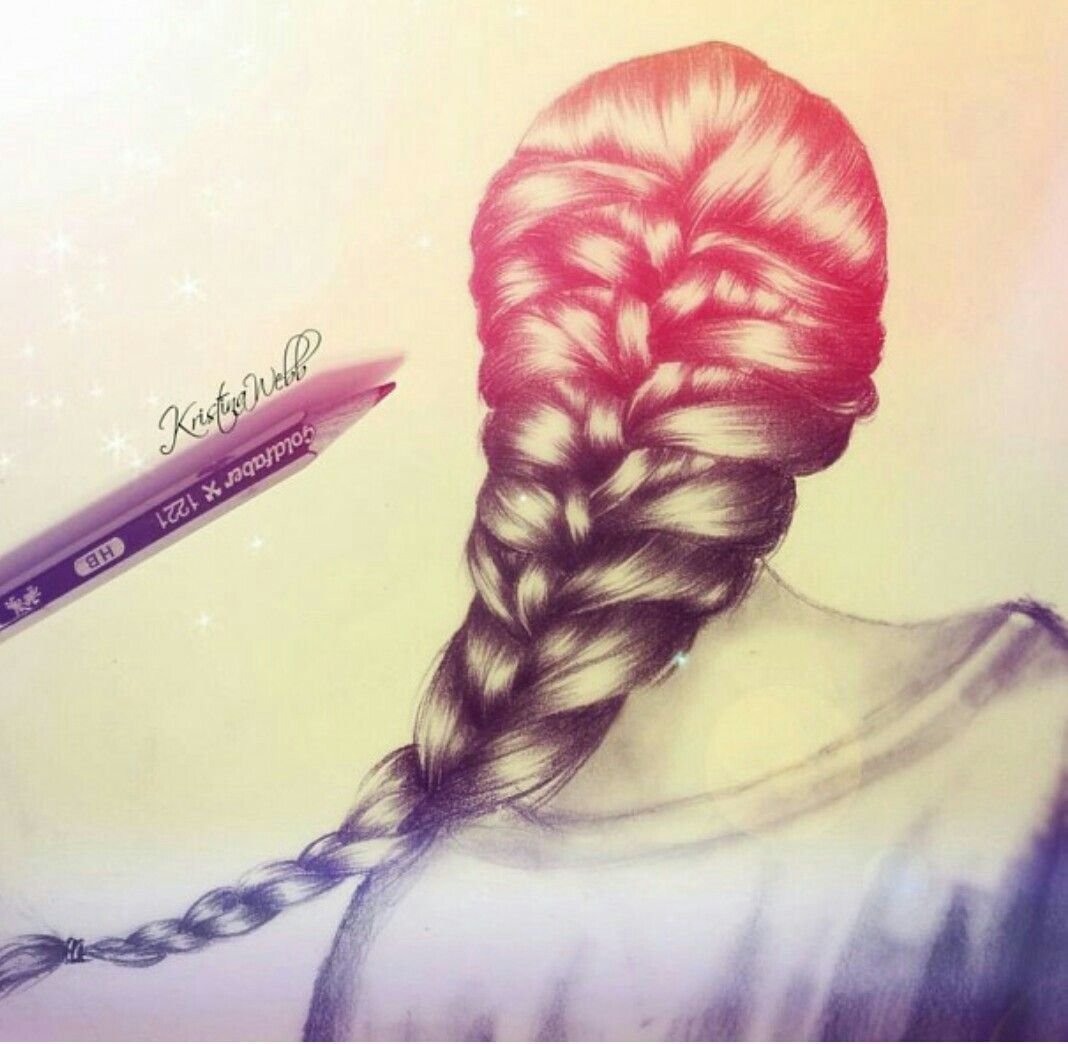 Косички иллюстрация