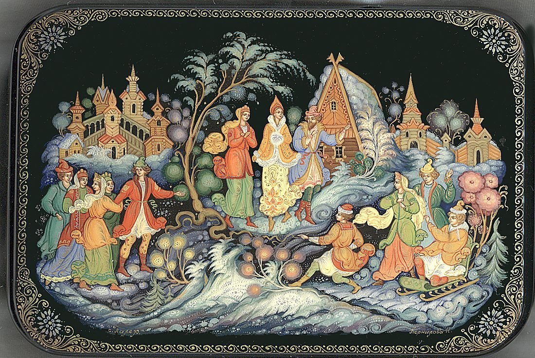 Техника росписи Палех