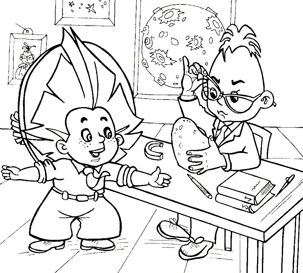 Незнайка гусля раскраска