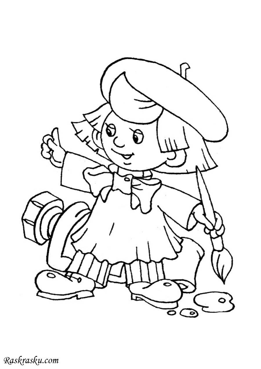 Незнайка черно белый