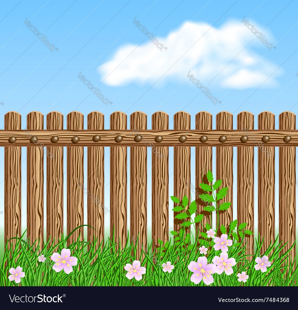 Мультяшный зеленый забор