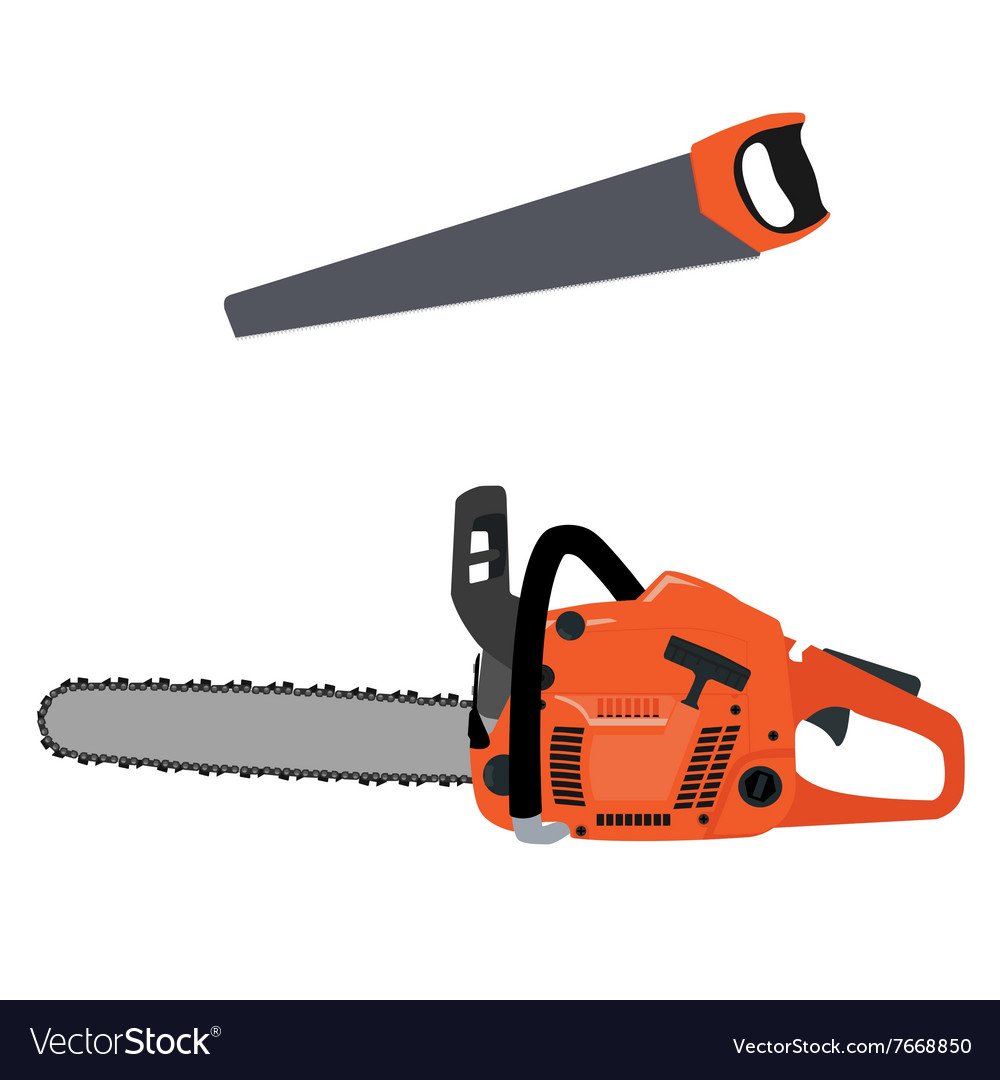 Бензопила в векторном формате
