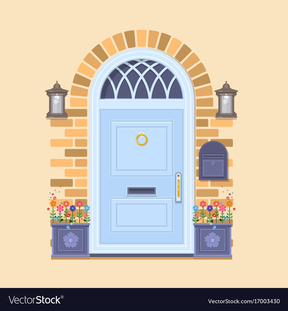 Дверь в мультяшном стиле