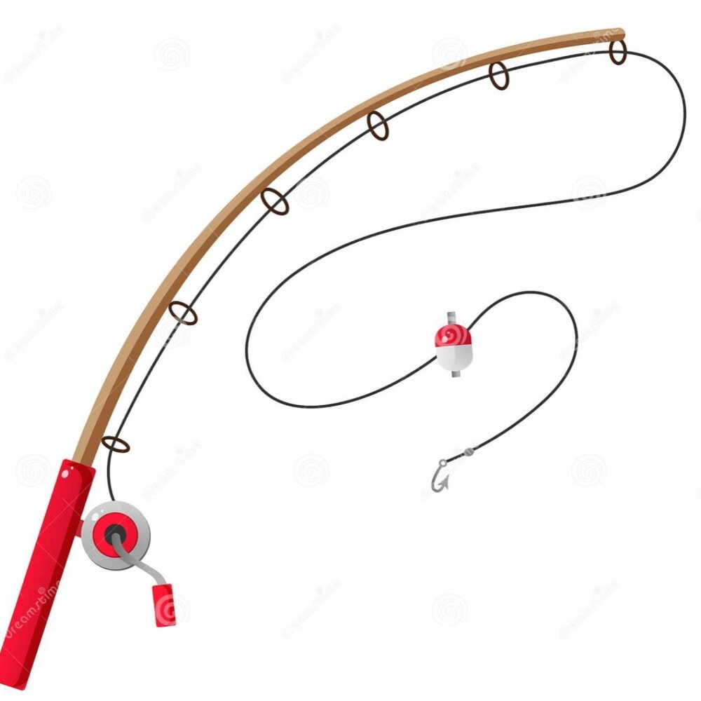 Удочка на прозрачном фоне