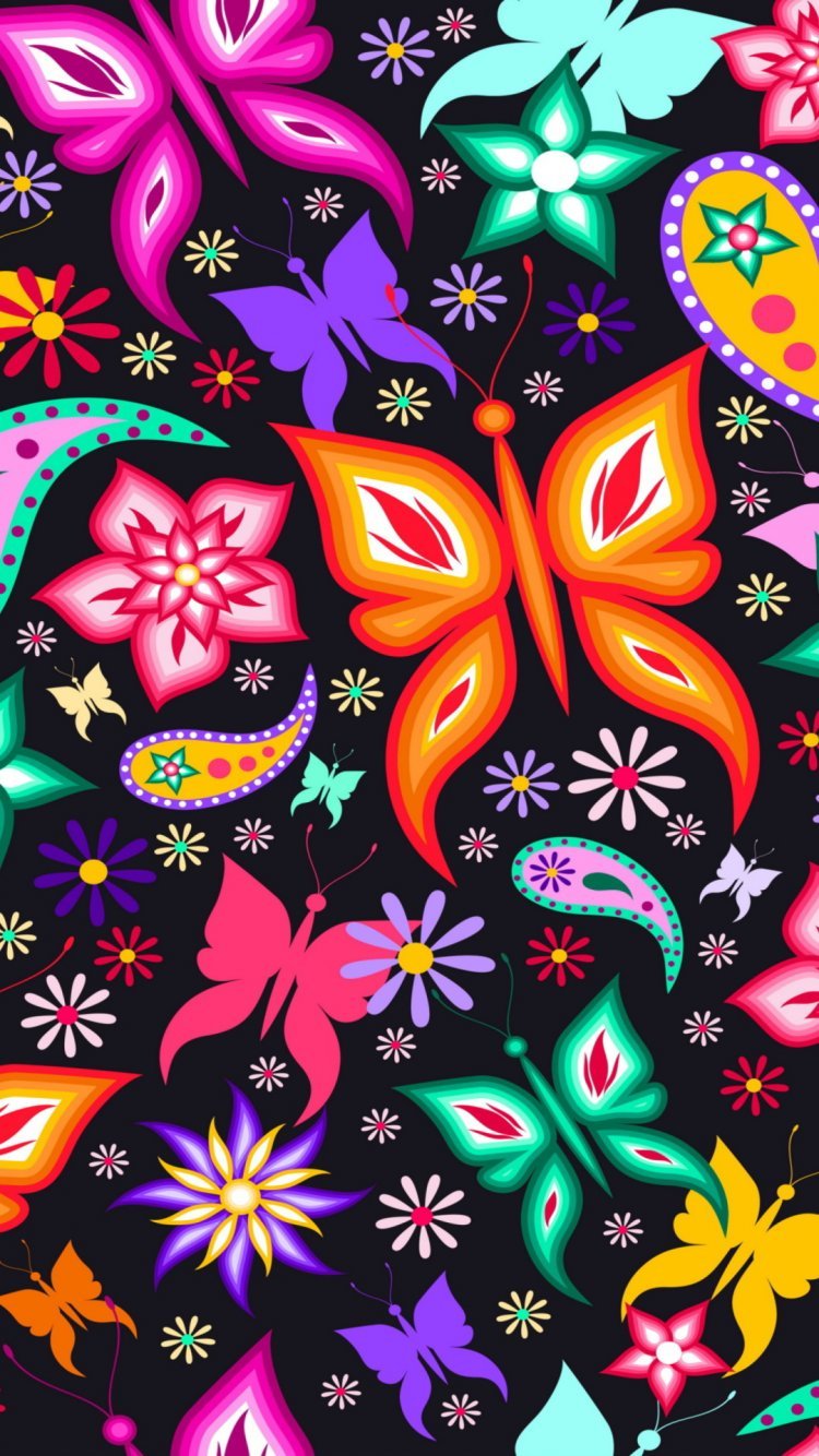 Яркие красочные узоры