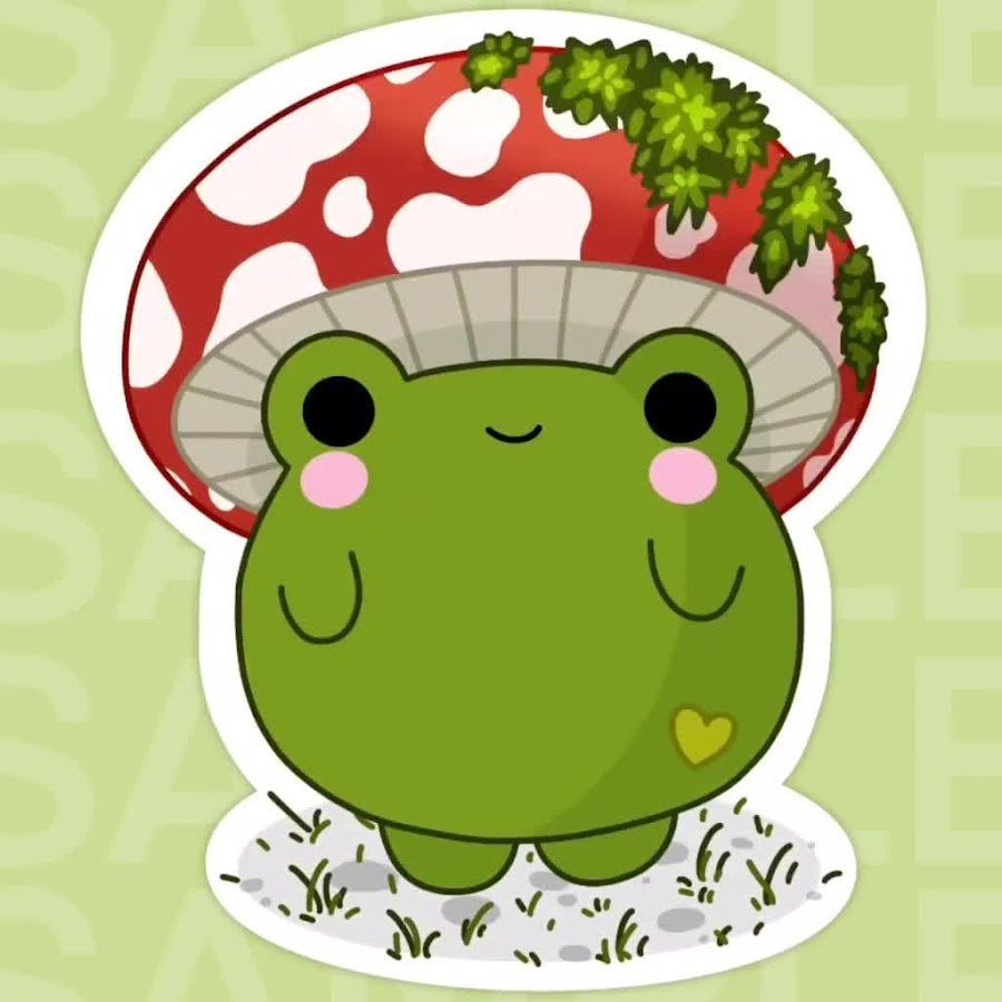 Жабка с мухомором на голове