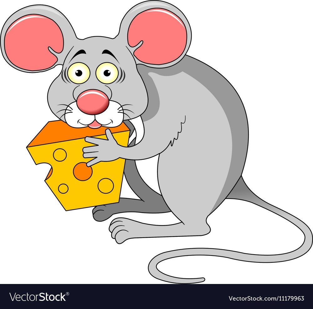 Мышь серая Flat