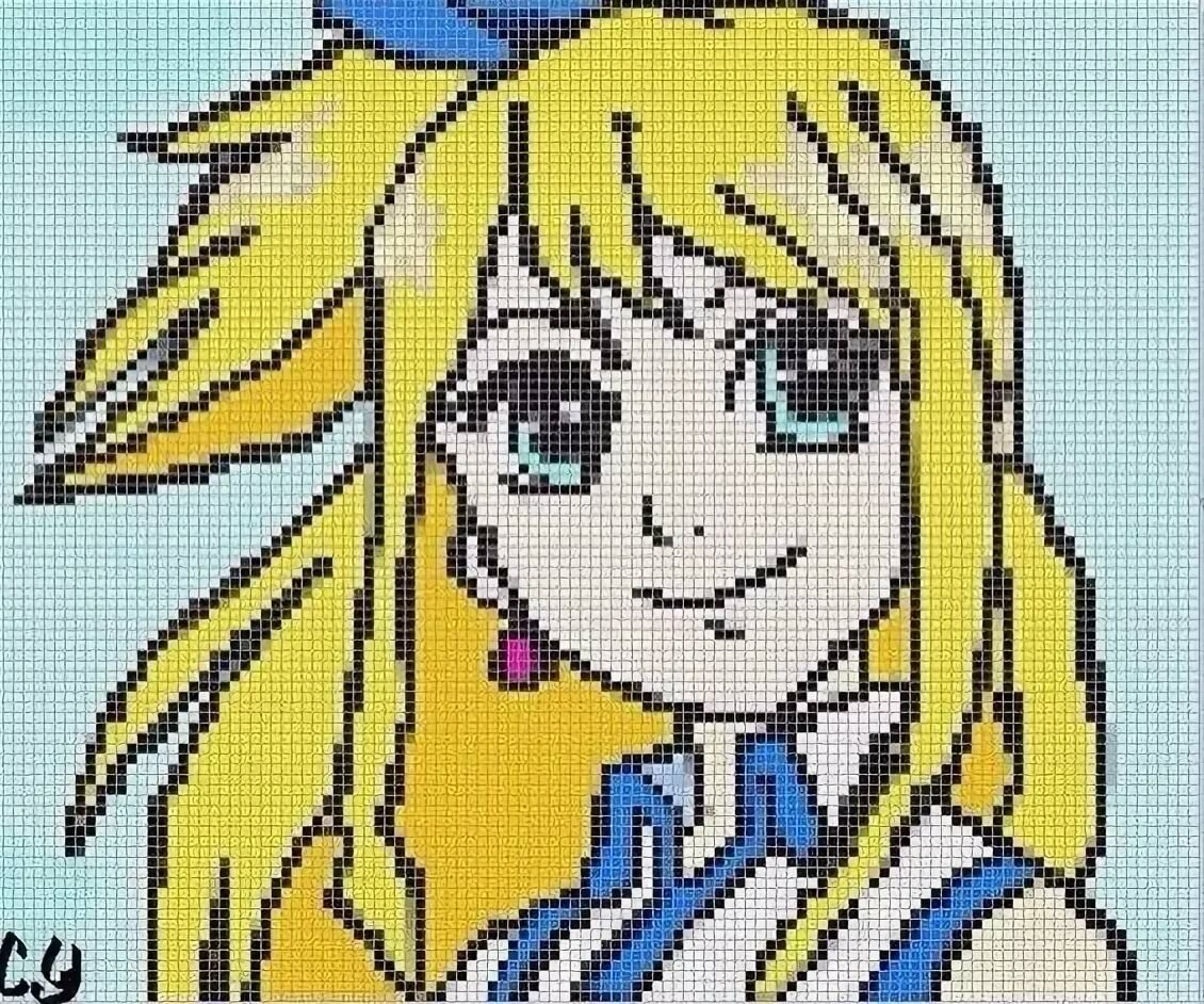 Аниме глаза по клеткам