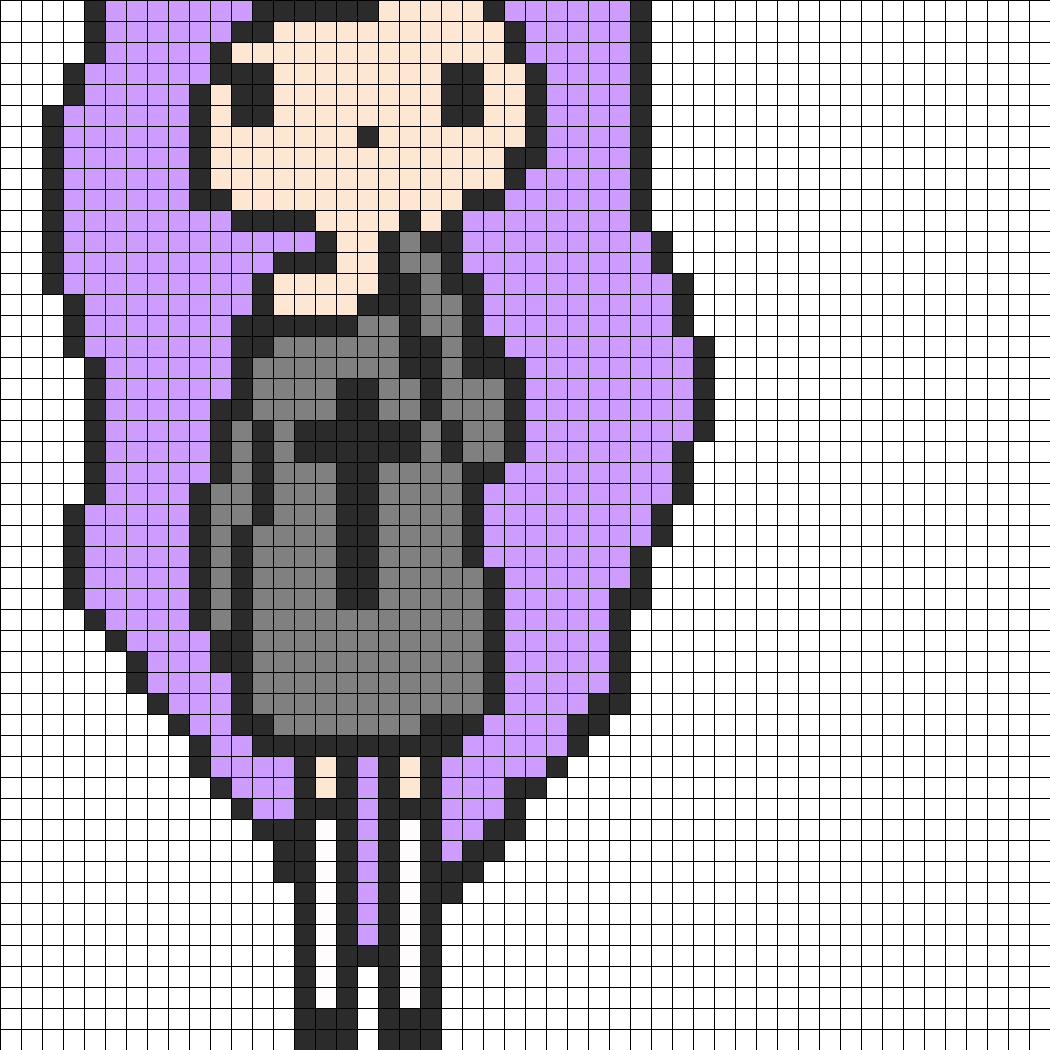 Рисунки по клеточкам аниме