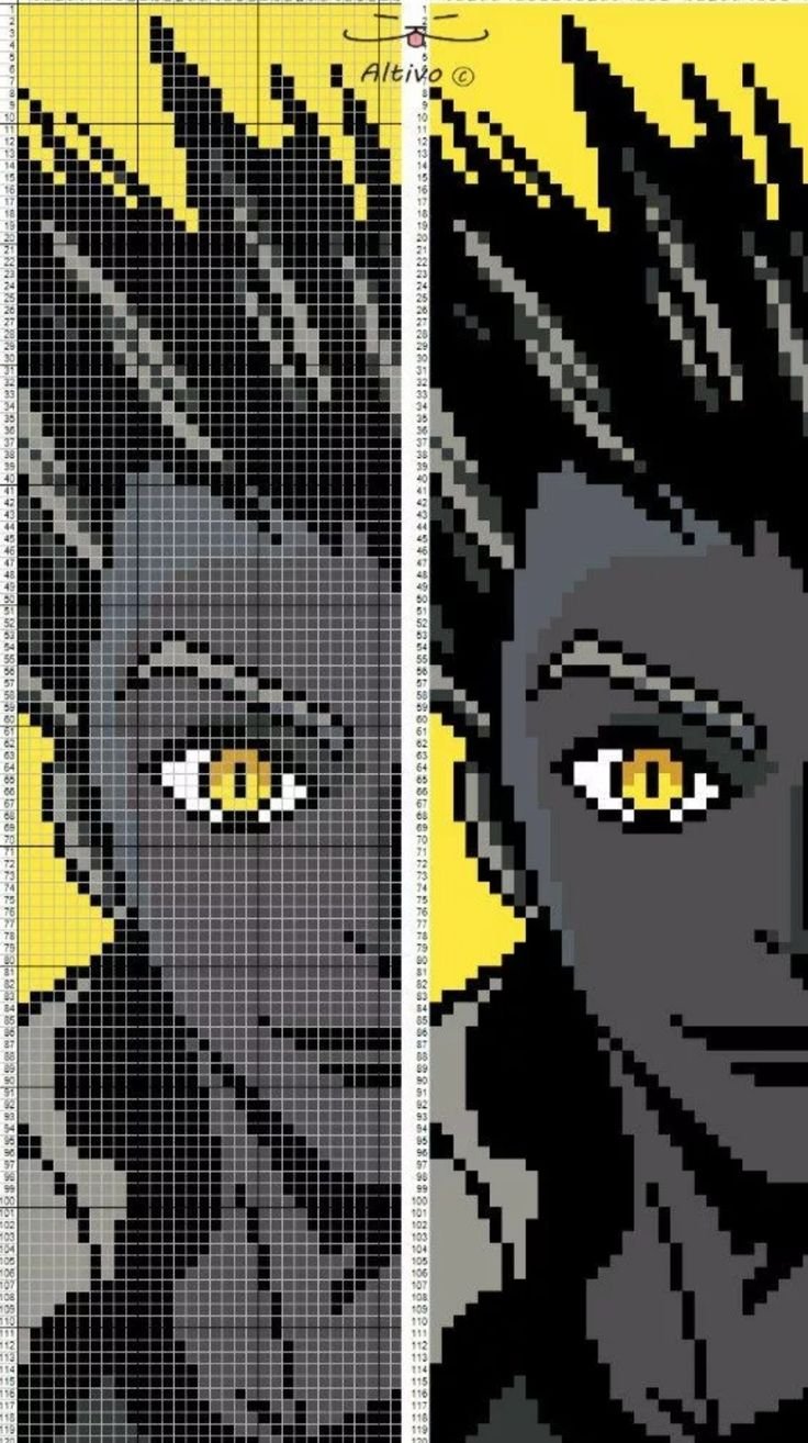 Пиксель арт аниме