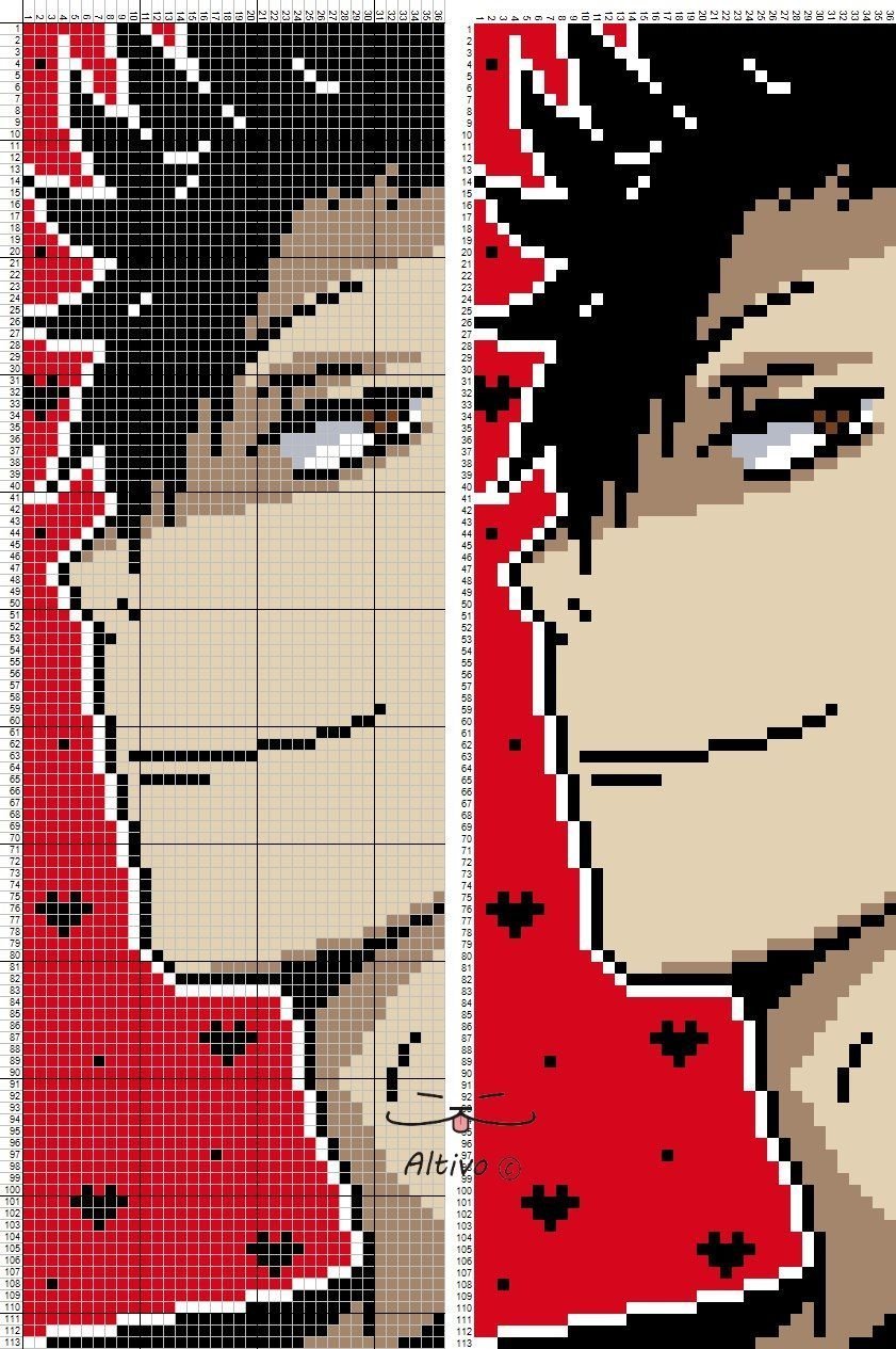 Вышивка крестиком аниме Хеллсинг