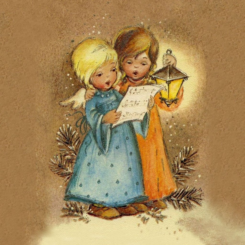 Святки старинные открытки