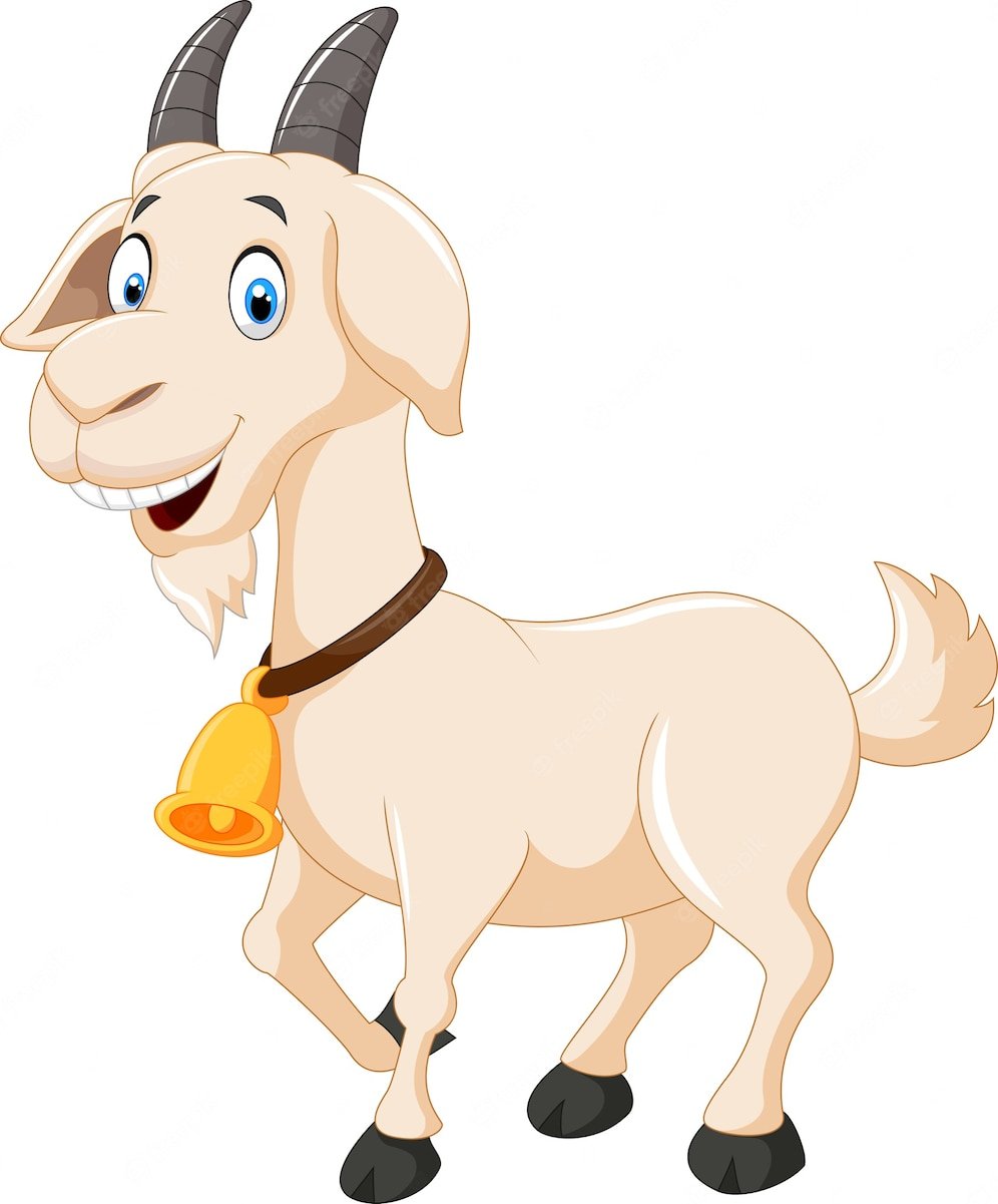Коза мультяшная домашняя