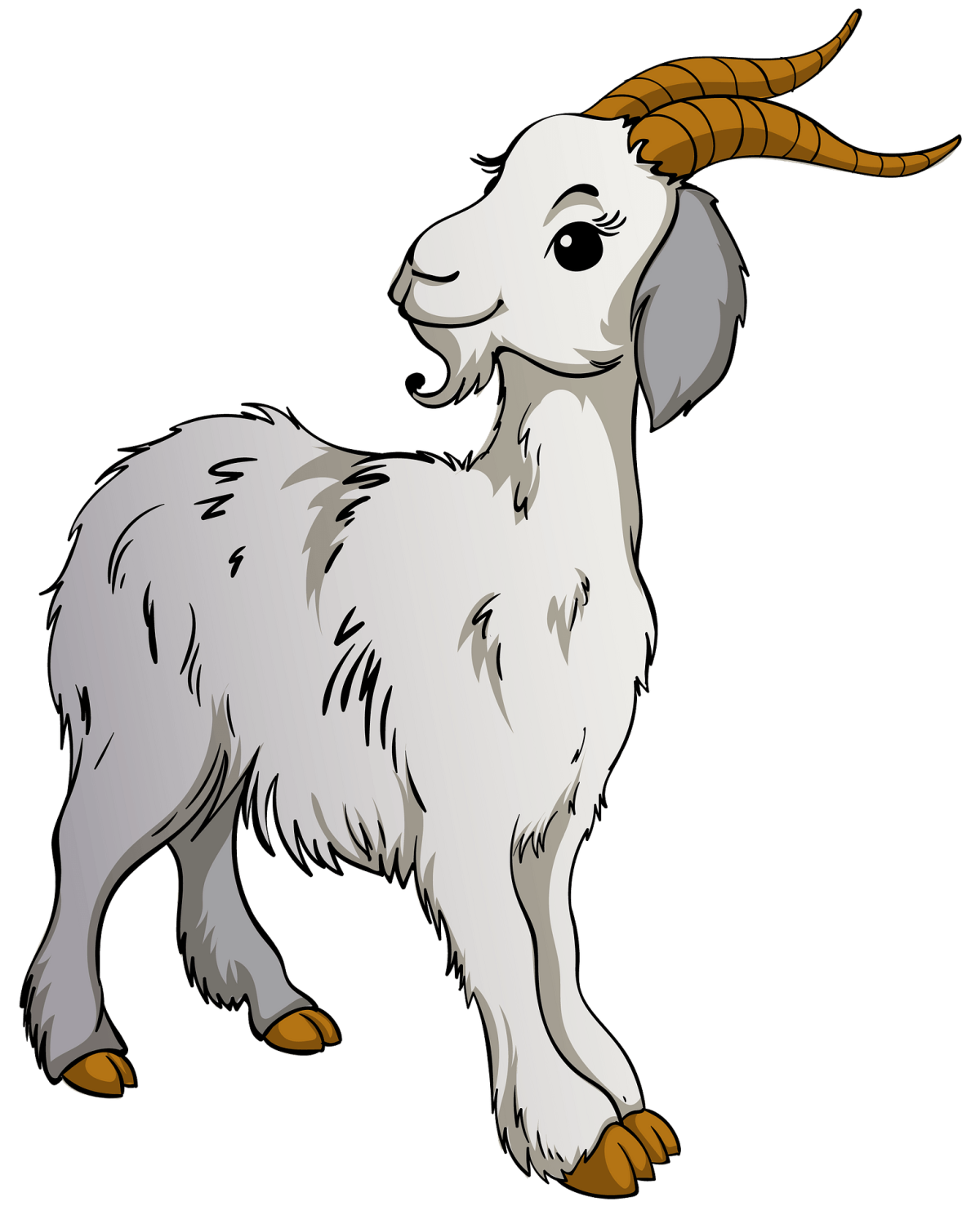 Голова козла на белом фоне