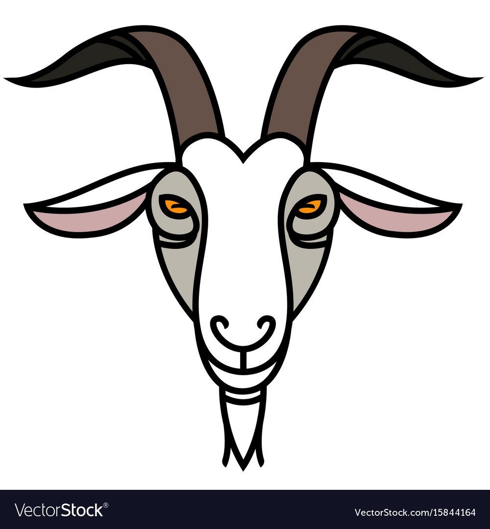 Две козы на белом фоне