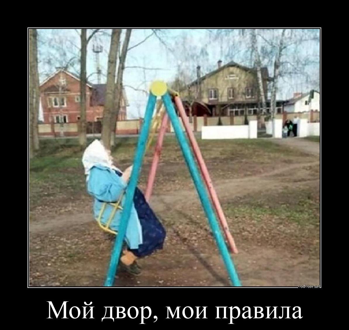 Бабка залезла на дерево