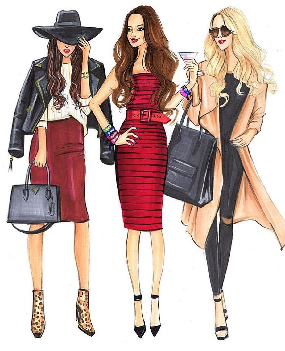 Стильная одежда для рисования девушек