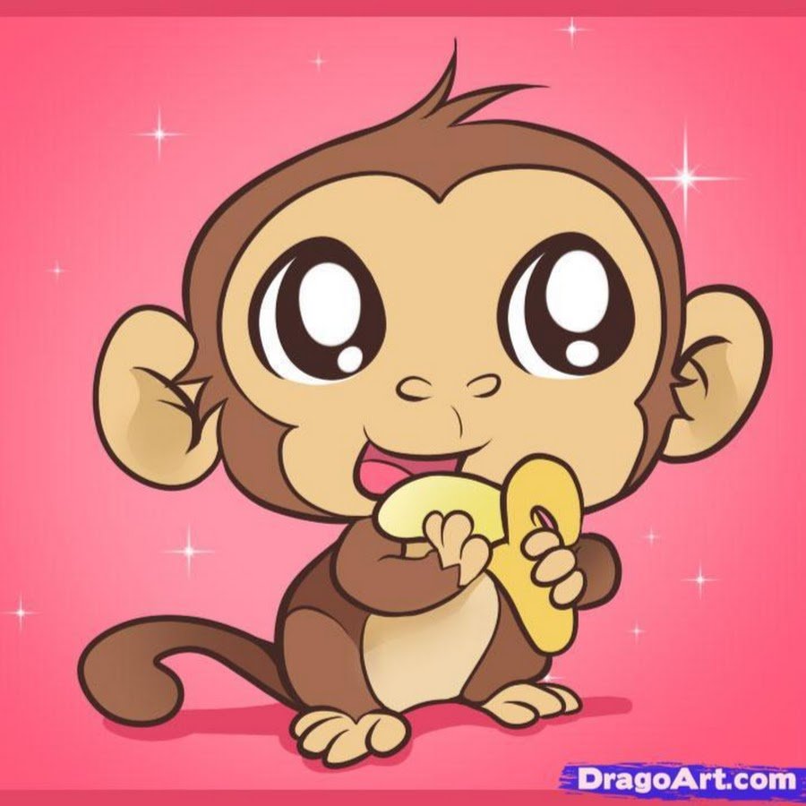 Рисунки милых обезьянок